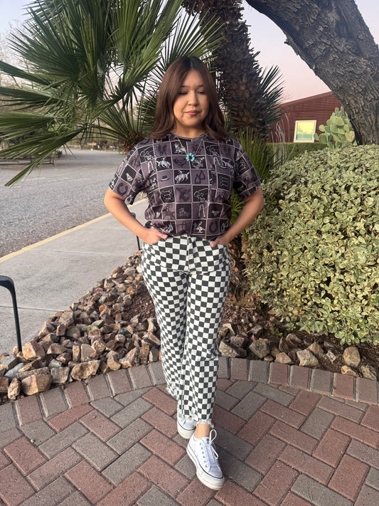 Fast Lane checkered jeans