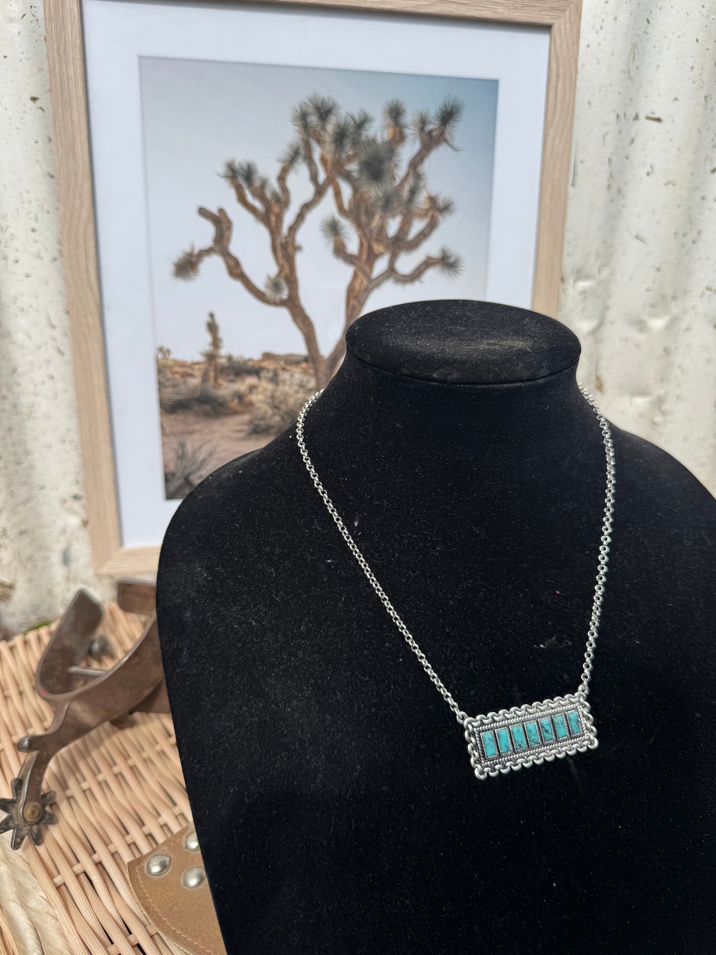 Turquoise Bar Necklace