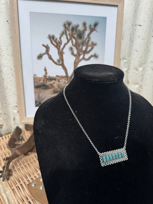 Turquoise Bar Necklace