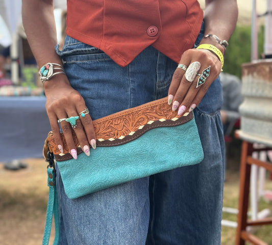 Turquoise lover wristlet