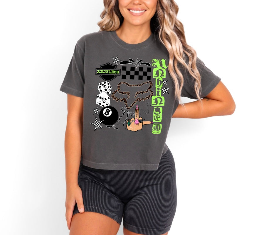 Reckless crop tee