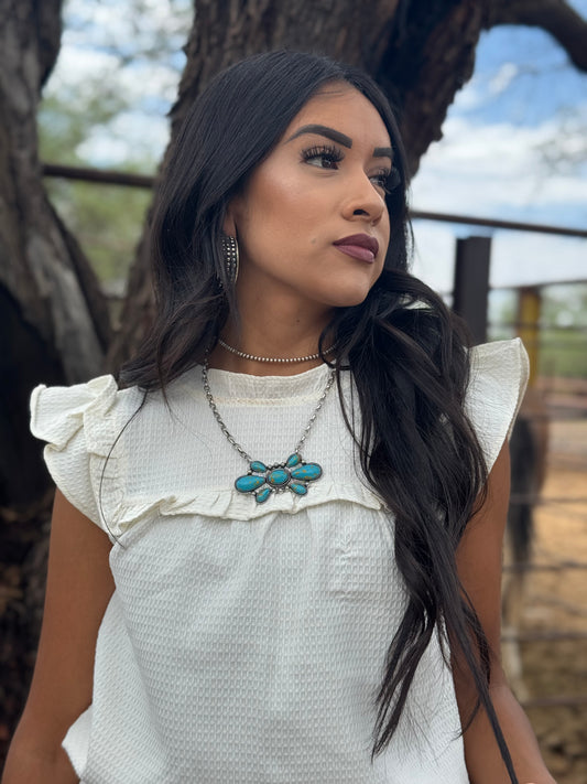 Turquoise butterfly necklace